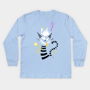 Cheshire Crazy Cat Kids Long Sleeve T-Shirt